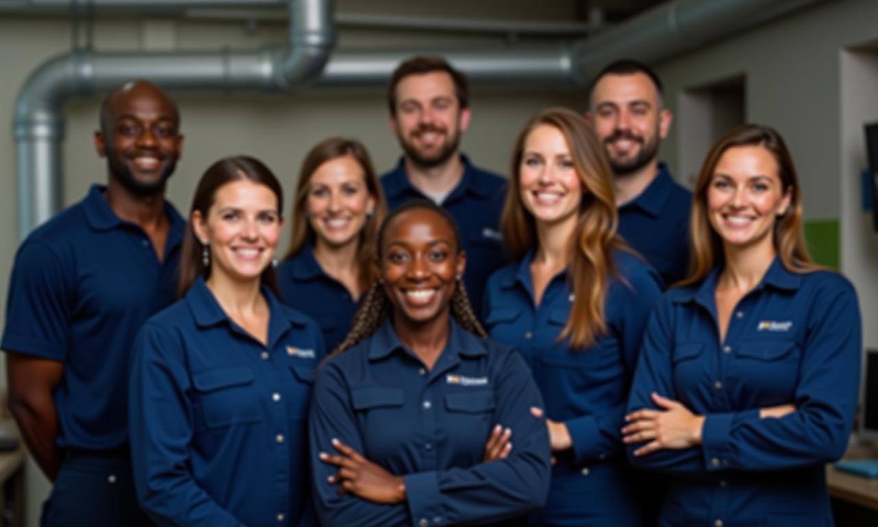 Professional and friendly CEC Plumbing team members smiling