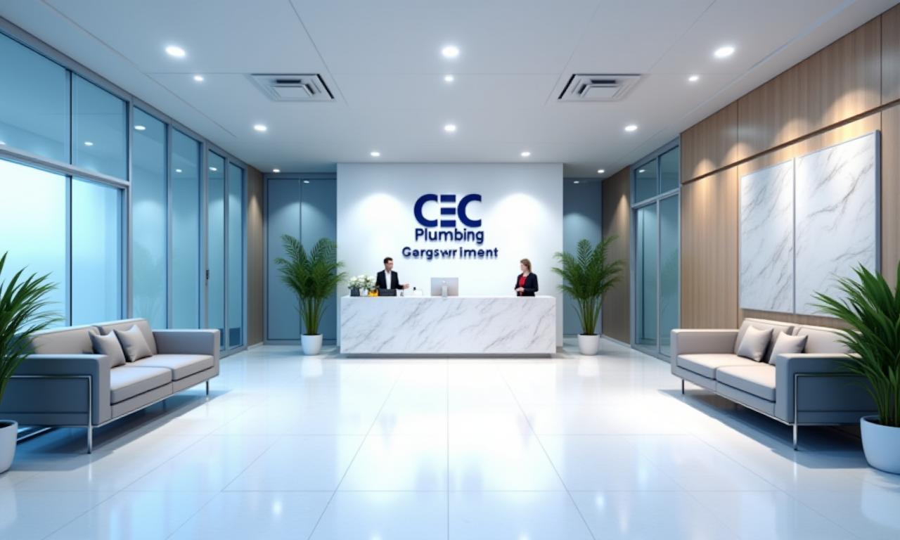 Modern office space representing CEC Plumbing's headquarters.